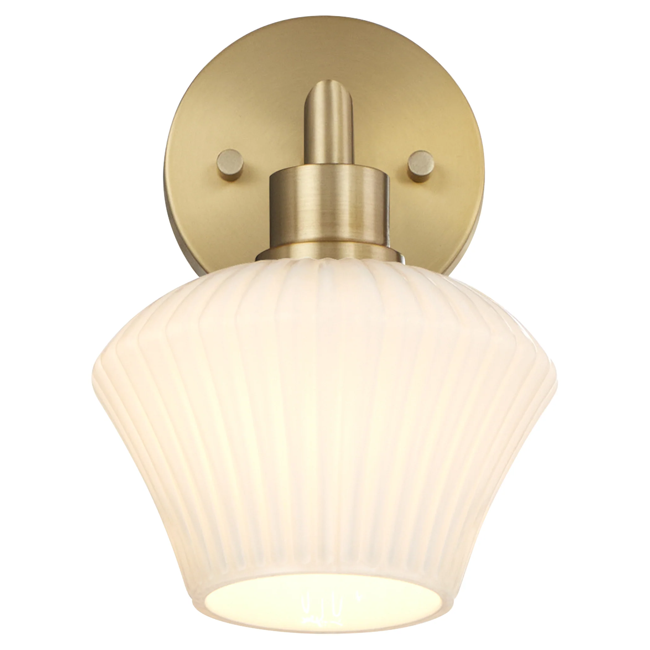 Cassini 1-light Wall Mount Light Fixture Aged Brass - Image 6