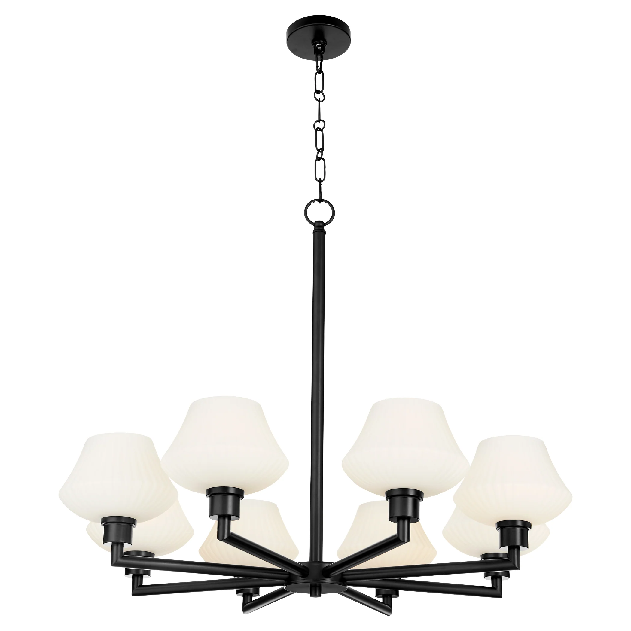 Cassini 8-light Chandelier Matte Black - Image 2