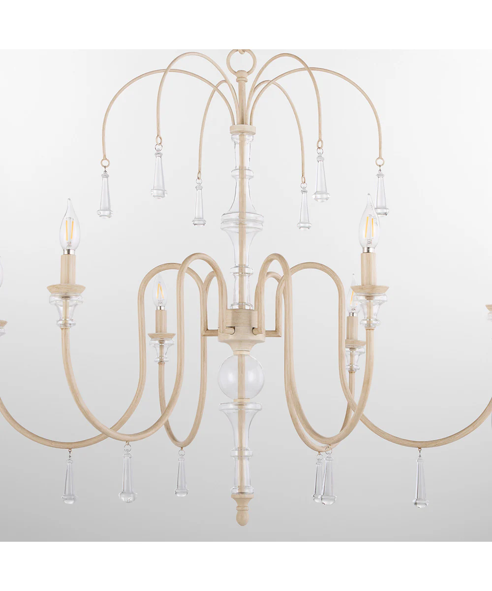 Clasica 6-light Chandelier Washed Oak - Image 3