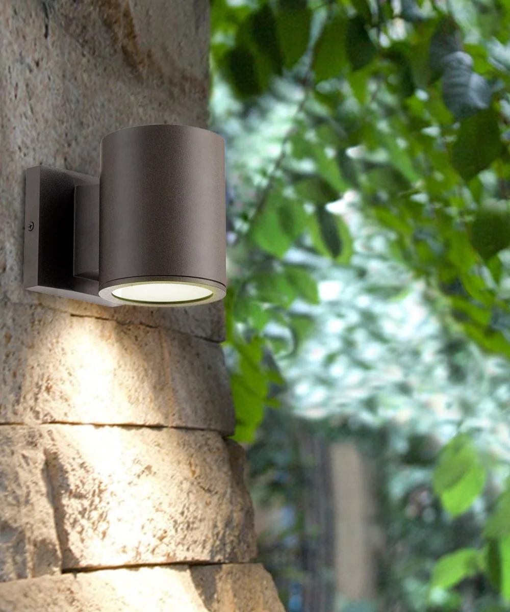 Cylinder 1-light LED Outdoor Wall Lantern Oiled Bronze - Image 3