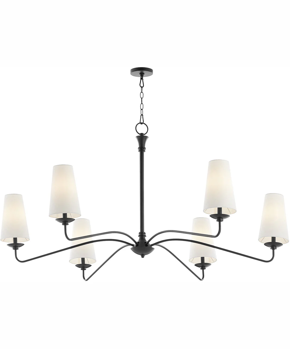 Euphora 6-light Chandelier Matte Black - Image 2