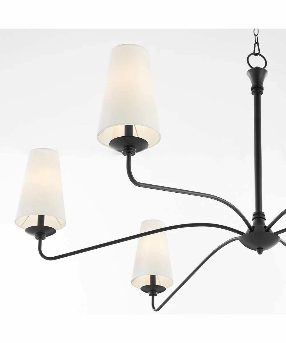 Euphora 6-light Chandelier Matte Black - Image 3