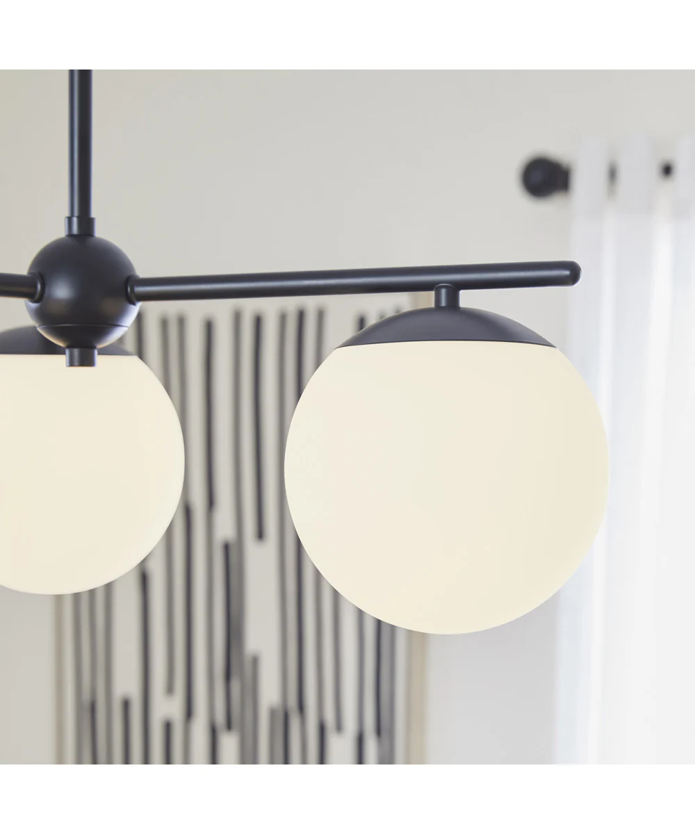 Jasper 3-light Chandelier Matte Black - Image 7
