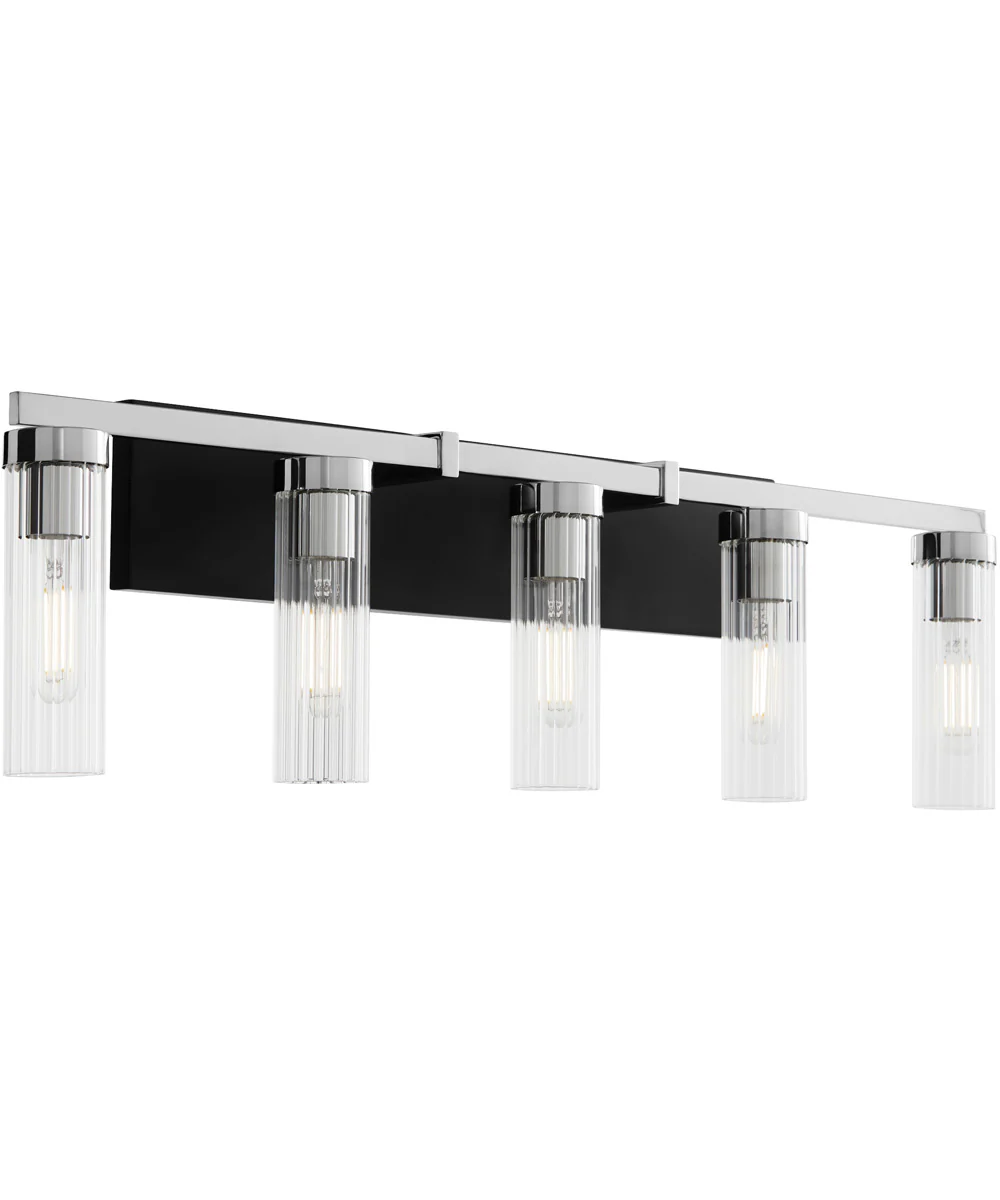 Kilbey 5-light Bath Vanity Light Matte Black - Image 2