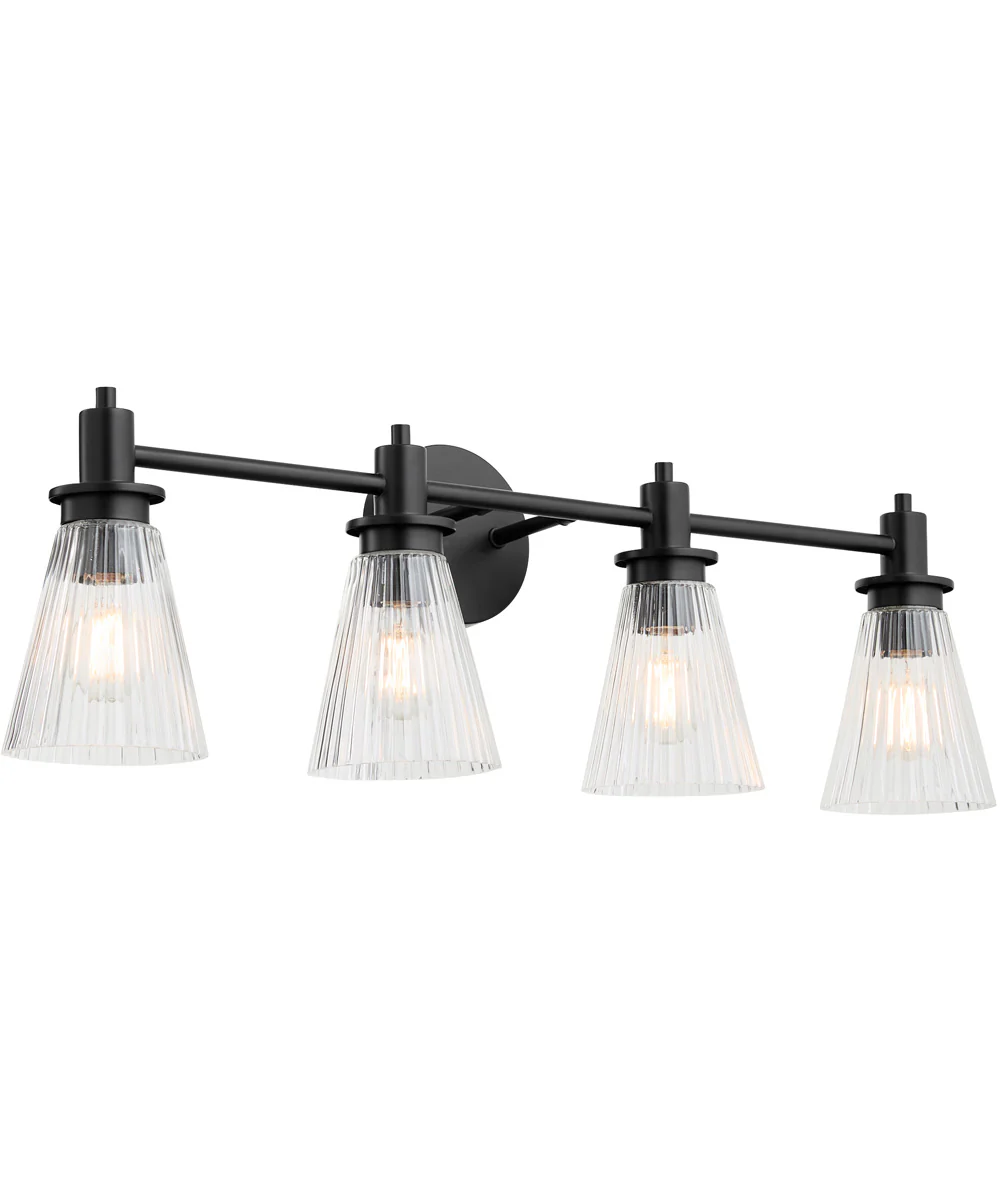 Lawton 4-light Bath Vanity Light Matte Black - Image 2