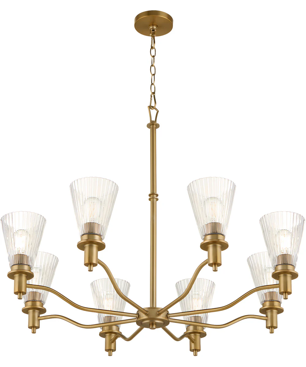 Lawton 8-light Chandelier Brushed Brass - Image 2