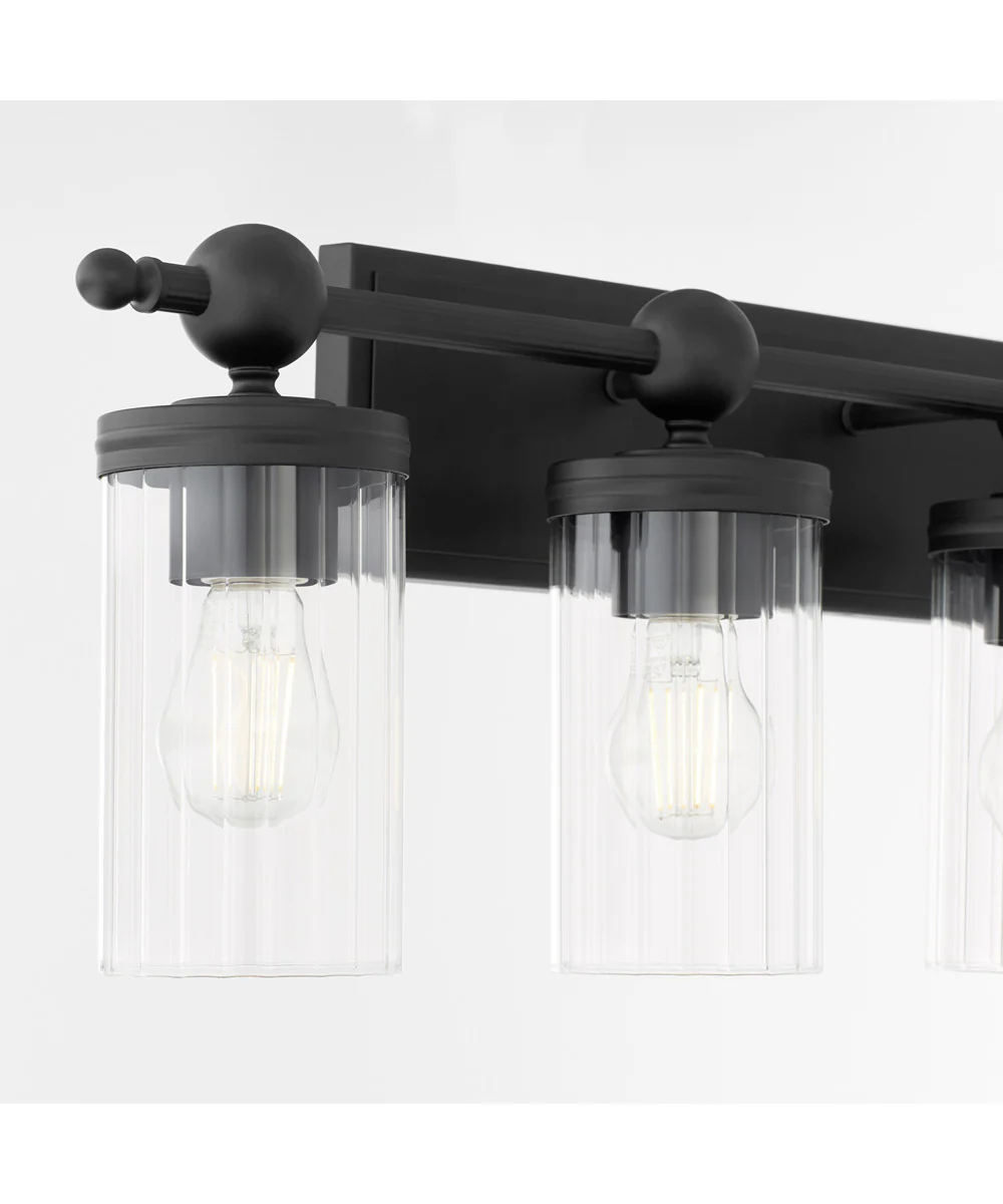 Tamara Day's Lee Boulevard 4-light Bath Vanity Light Matte Black - Image 4