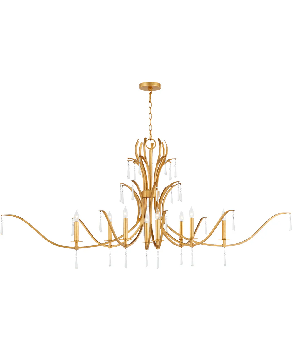 Majesty 8-light Chandelier Gold Leaf - Image 2