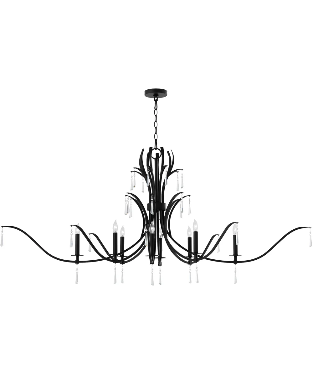 Majesty 8-light Chandelier Matte Black - Image 2