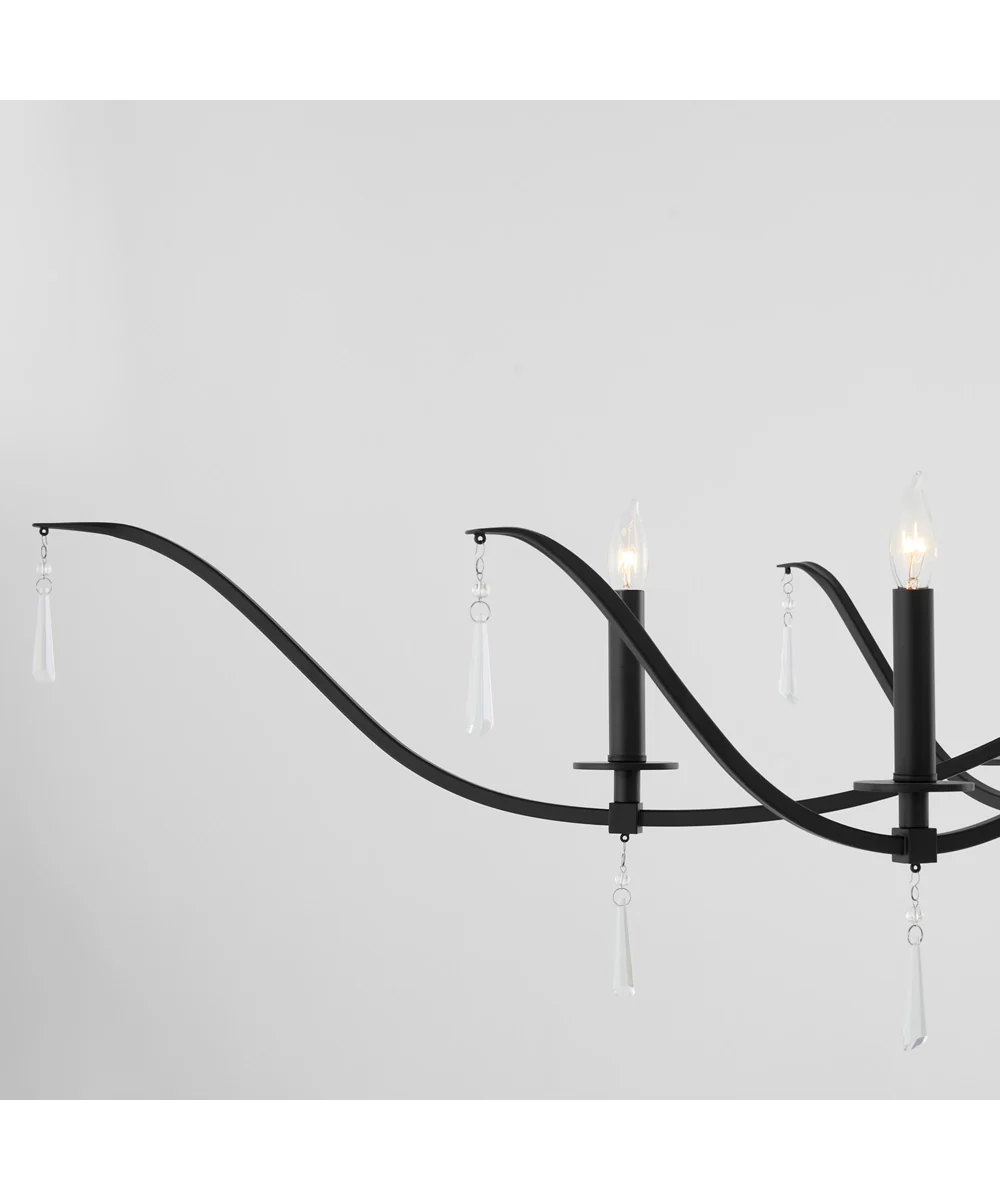 Majesty 8-light Chandelier Matte Black - Image 3
