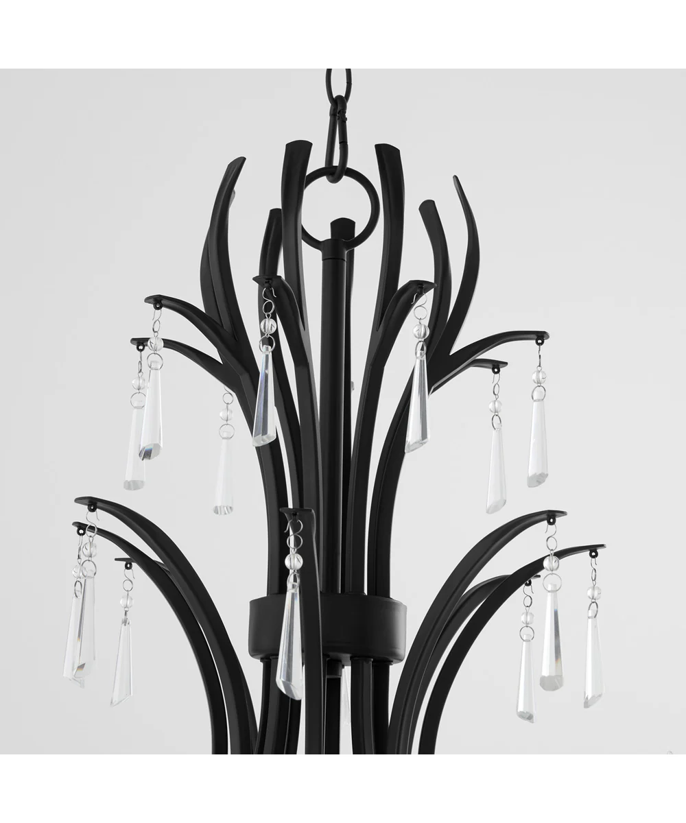 Majesty 8-light Chandelier Matte Black - Image 4