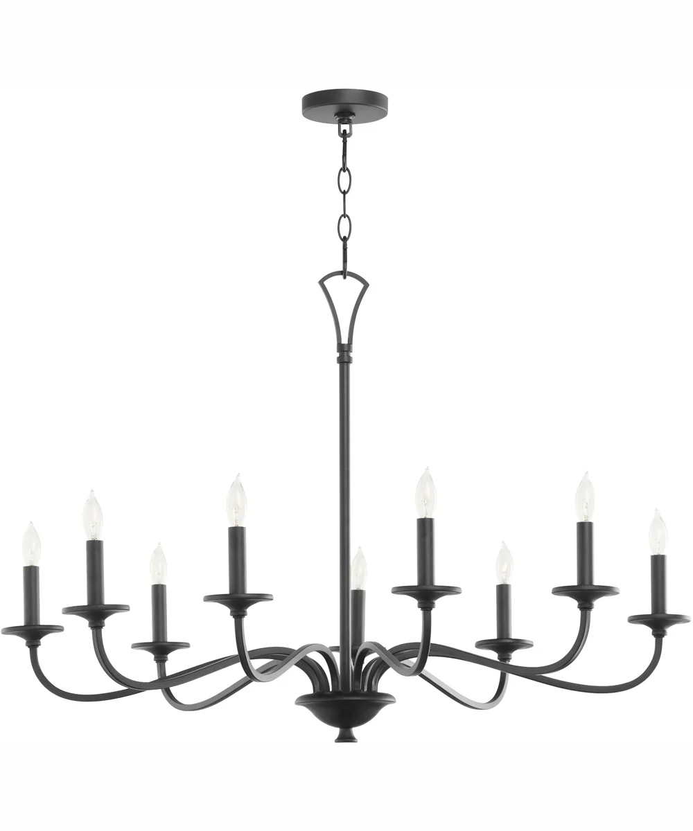 Maryse 9-light Chandelier Matte Black