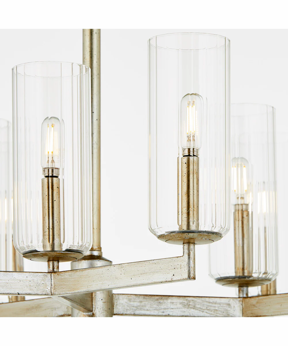 Merrick 9-light Chandelier Aged Silver Leaf - Image 4