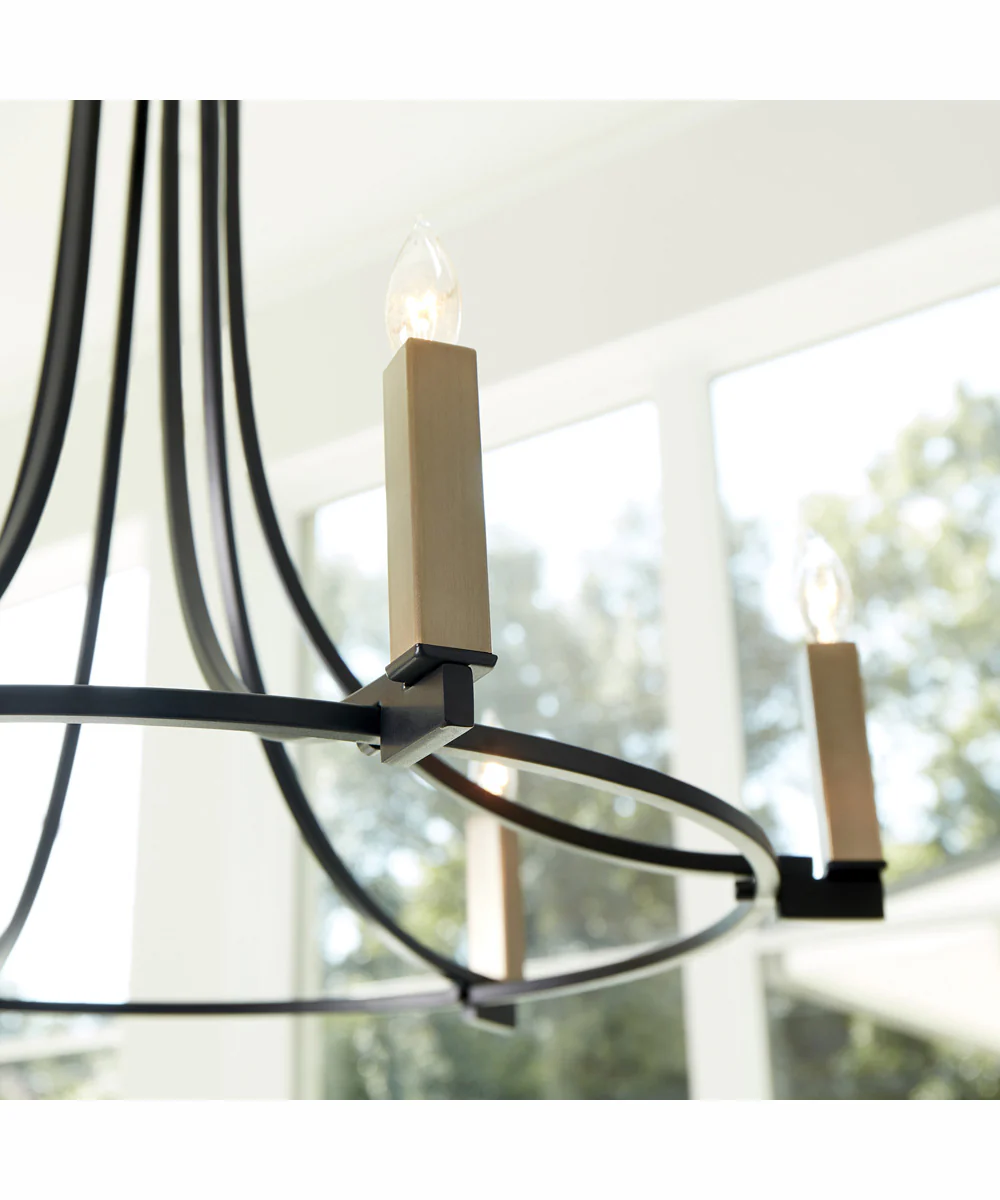 Olympus 6-light Chandelier Textured Black - Image 3