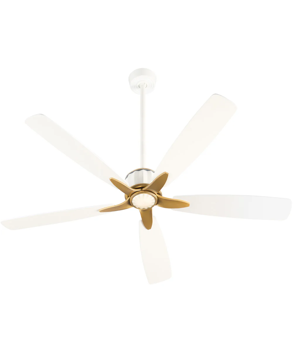 Ophelia Ceiling Fan Studio White|Brushed Brass - Image 2