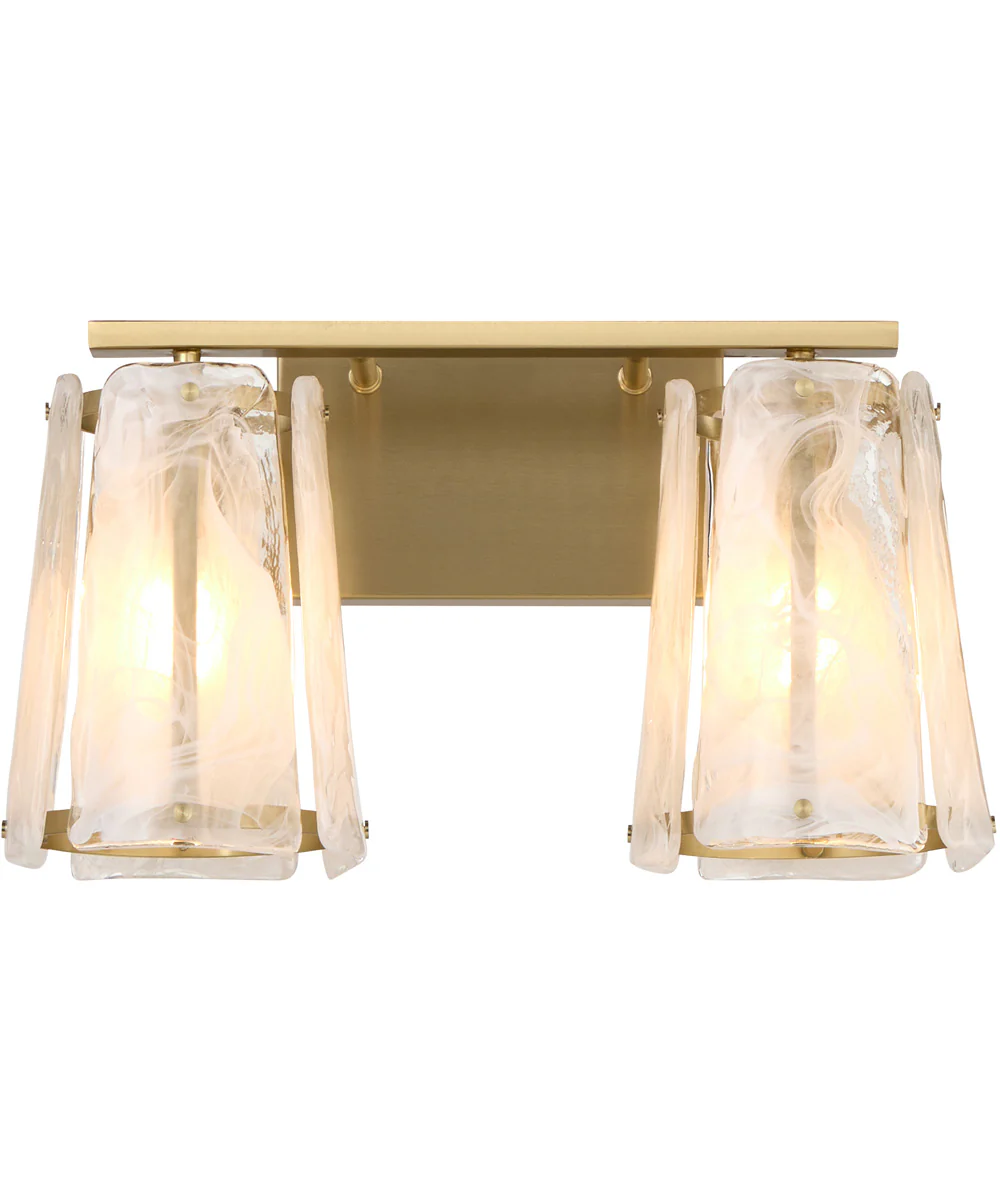 Prestige 2-light Bath Vanity Light Aged Brass - Image 2