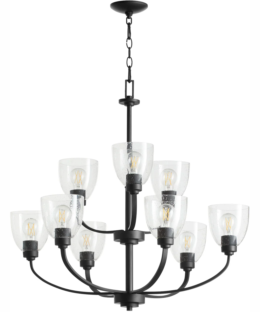 Reyes 9-light Chandelier Textured Black