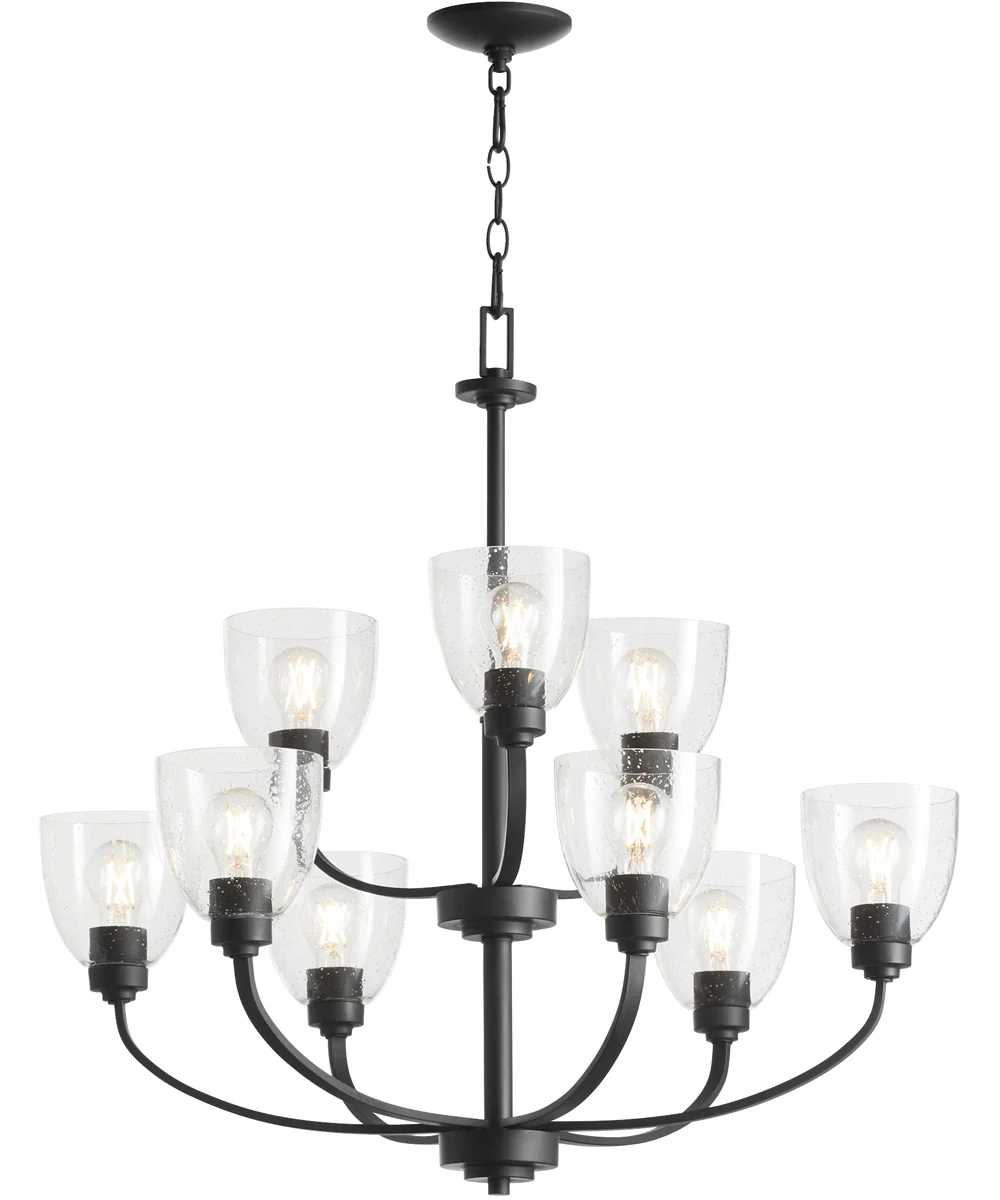 Reyes 9-light Chandelier Textured Black - Image 2