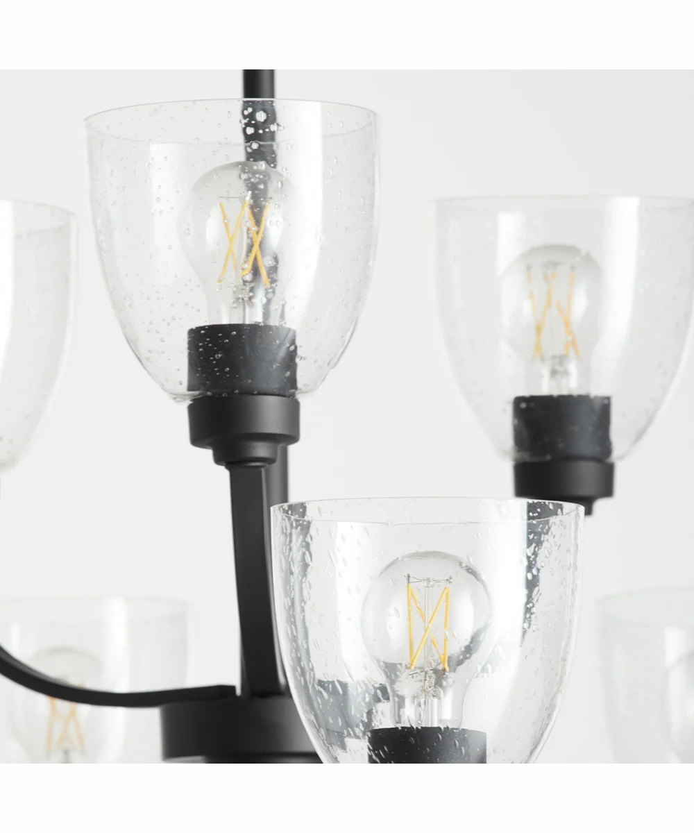 Reyes 9-light Chandelier Textured Black - Image 4
