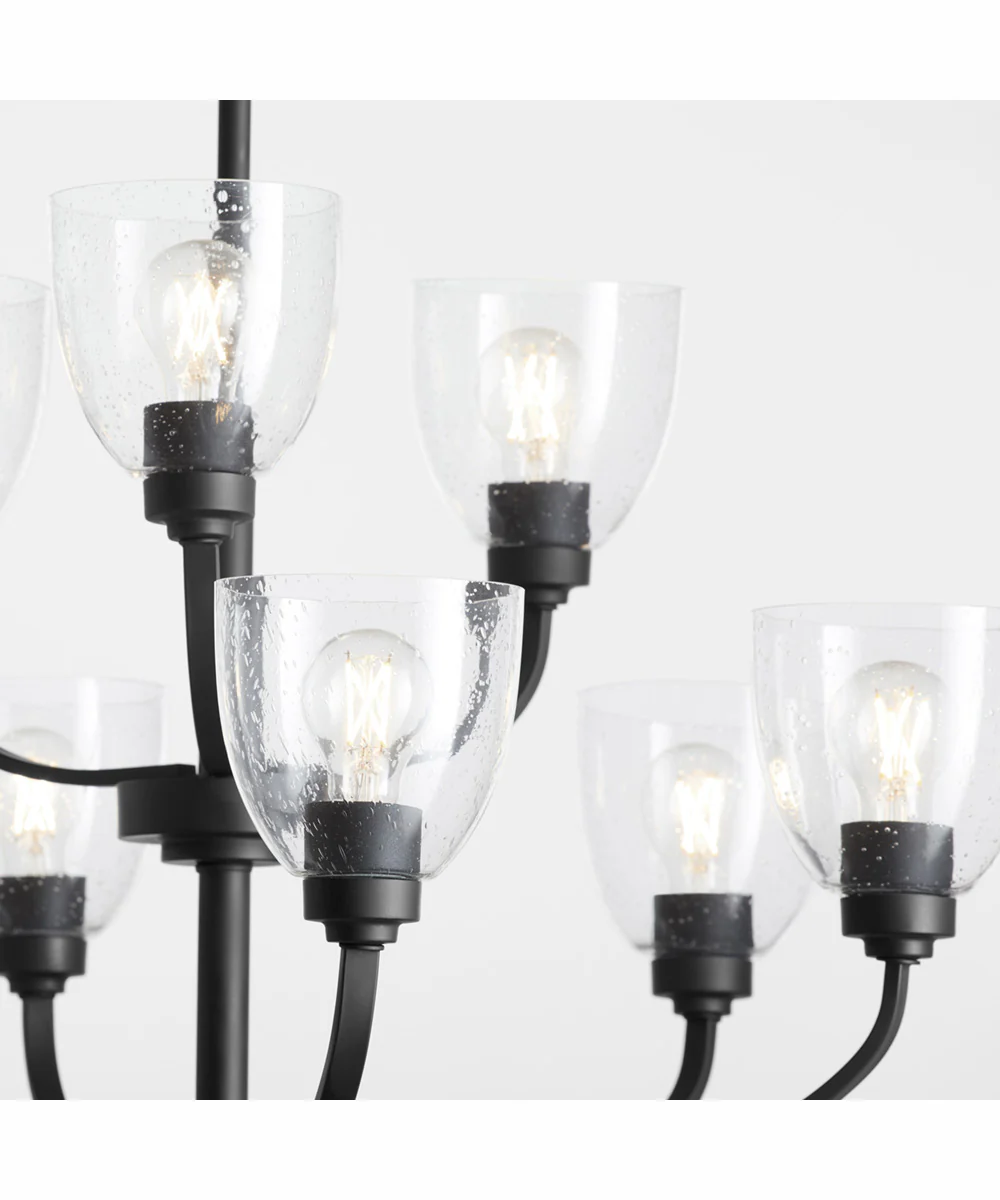Reyes 9-light Chandelier Textured Black - Image 5