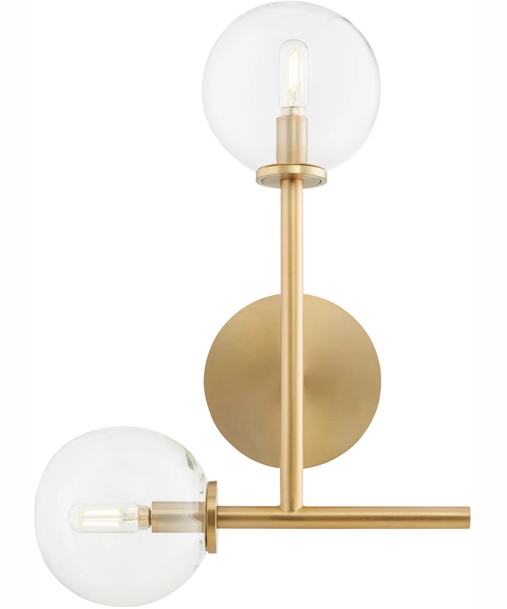 Rovi 2-light Wall Mount Light Fixture Aged Brass - Image 2