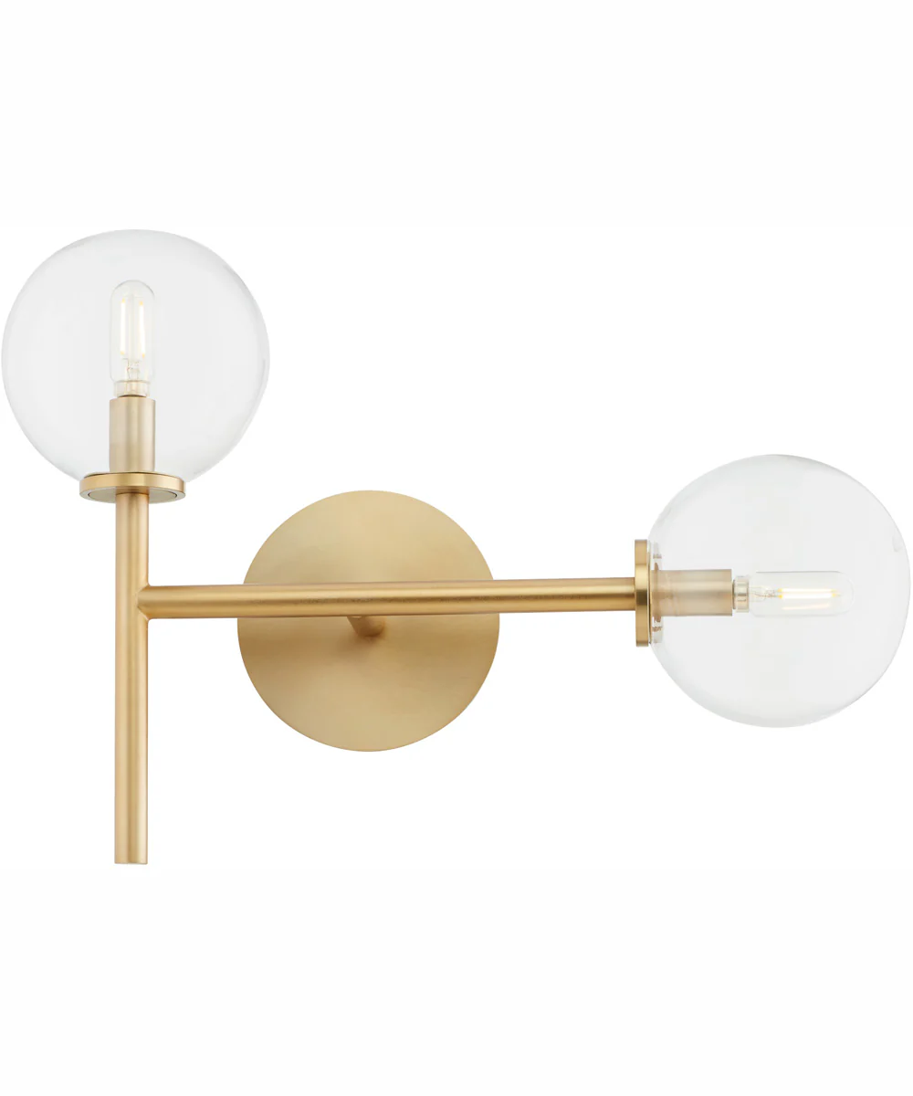 Rovi 2-light Wall Mount Light Fixture Aged Brass - Image 4