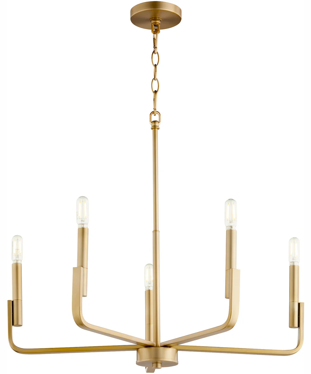Tempo 6-light Chandelier Aged Brass - Image 2