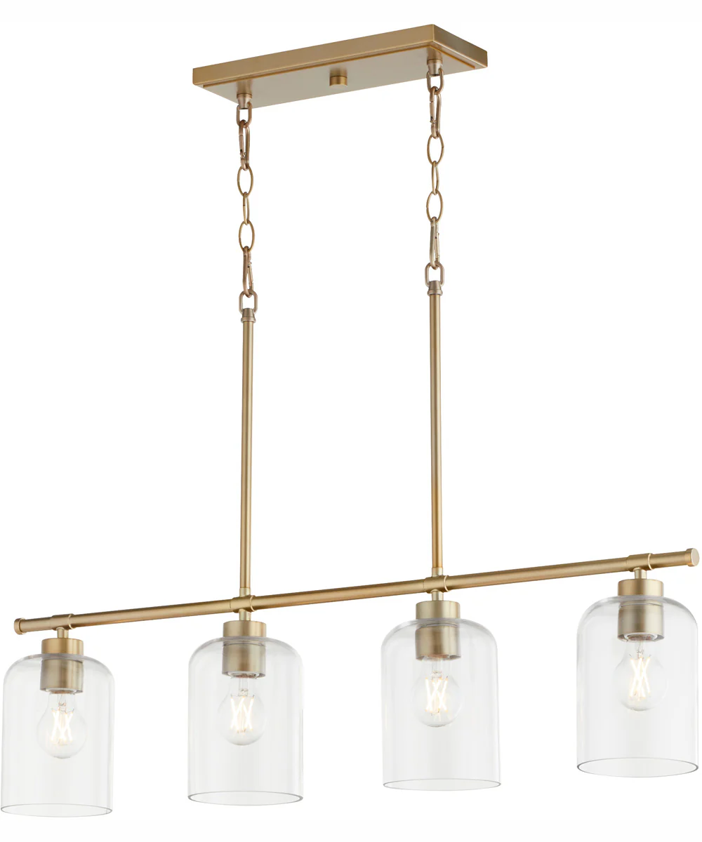 Tribute 4-light Chandelier Aged Brass - Image 2