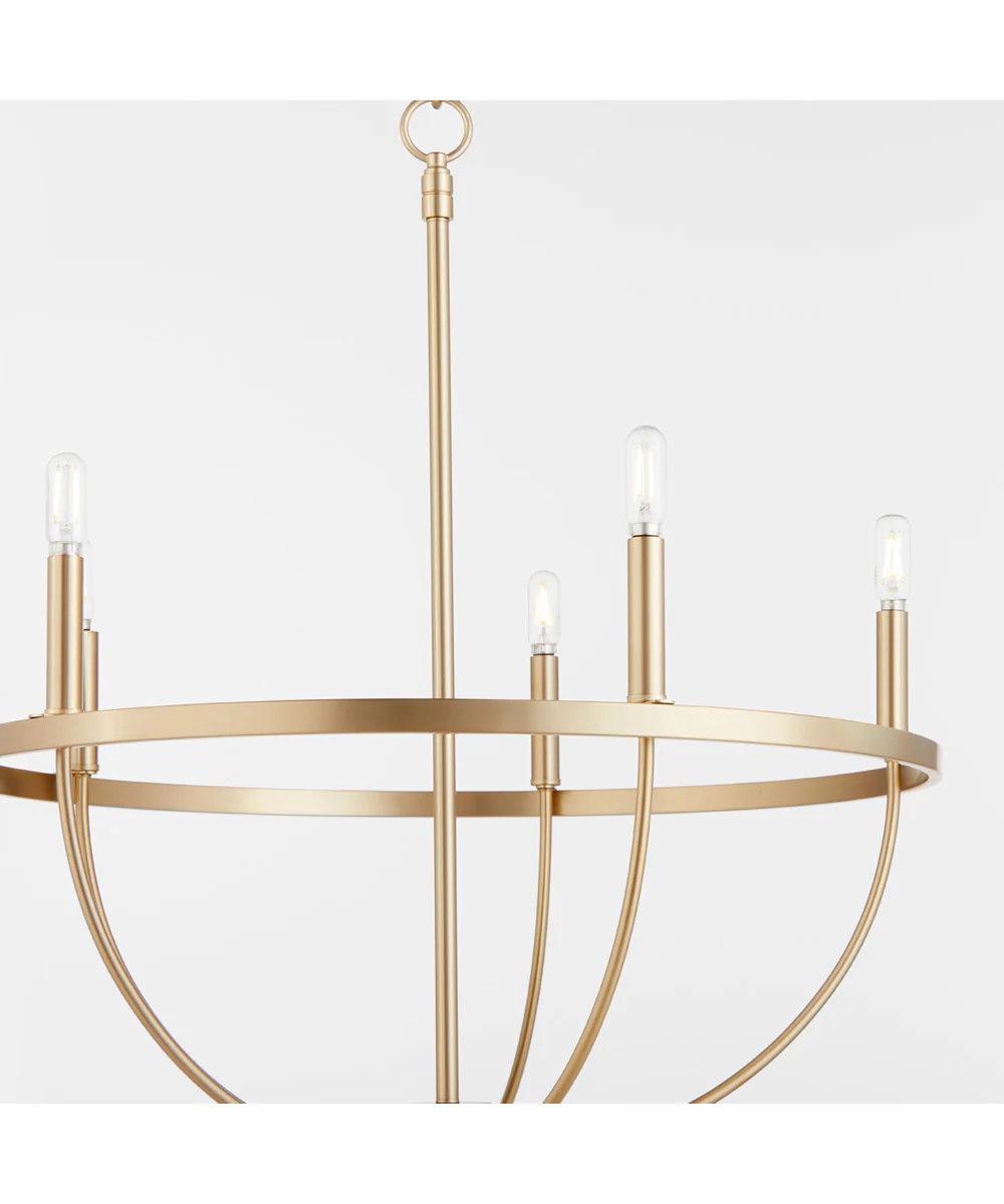 Tribute 5-light Chandelier Aged Brass - Image 3