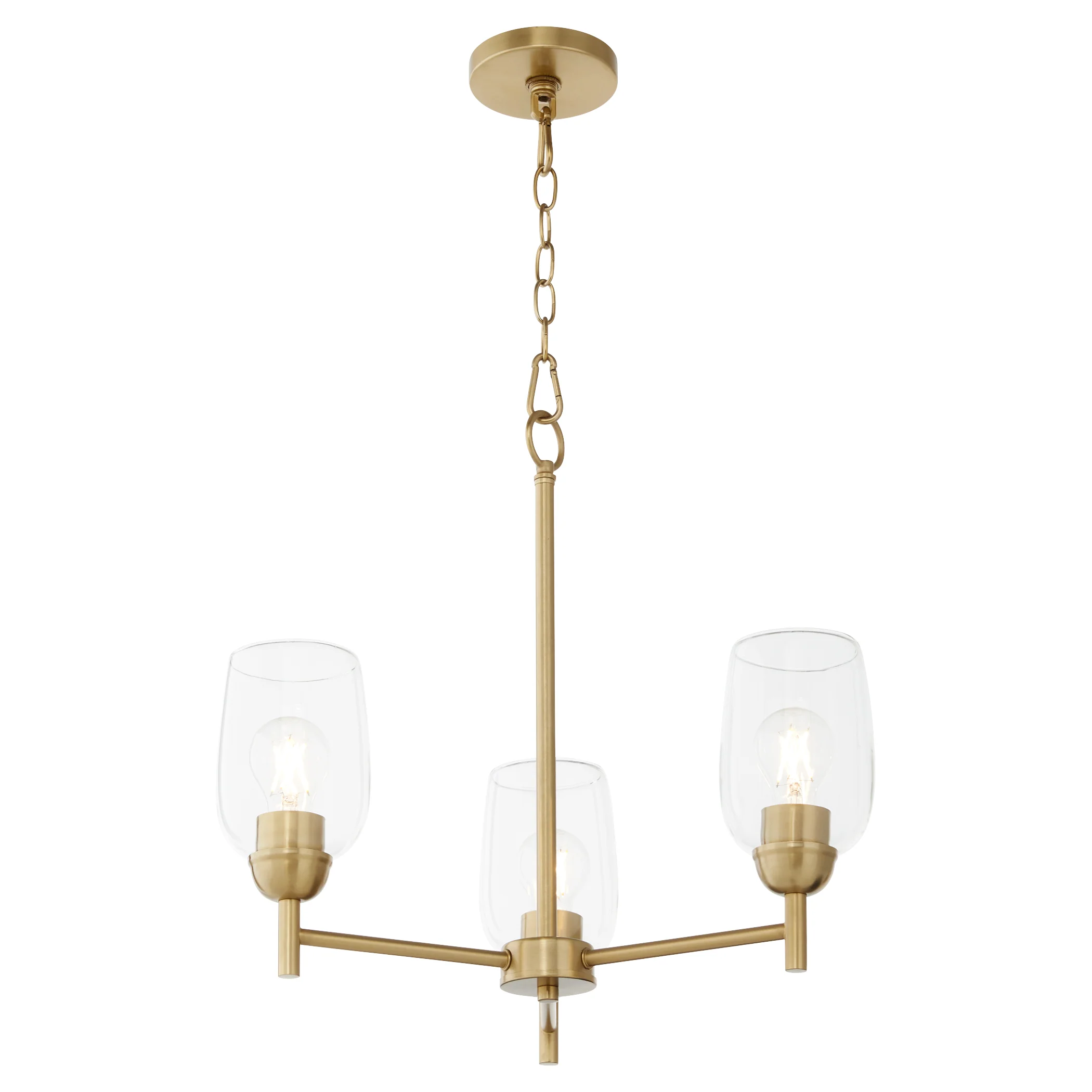 Wallinger 3-light Chandelier Aged Brass - Image 2