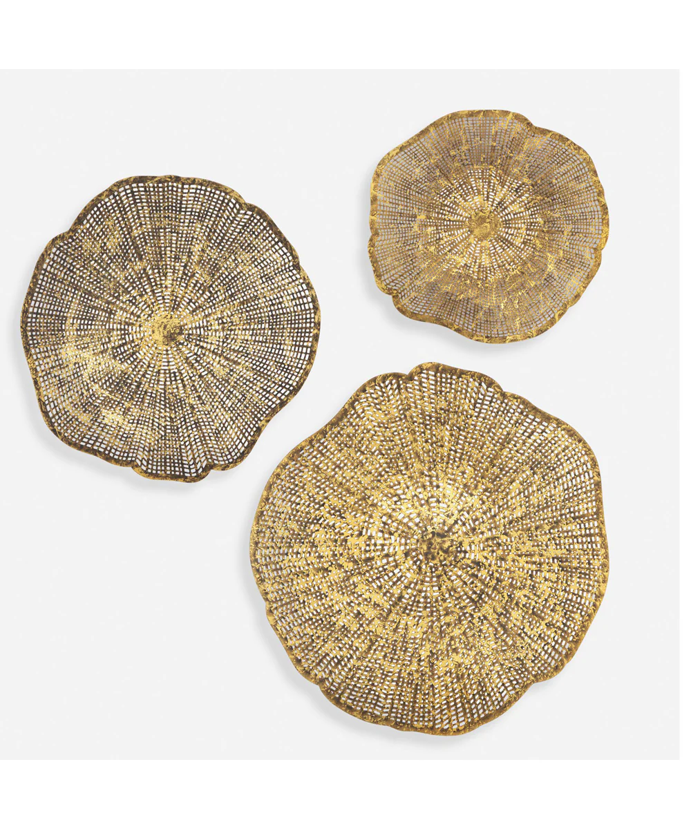 Radiance Gold Metal Wall Decor Set of 3 - Image 2