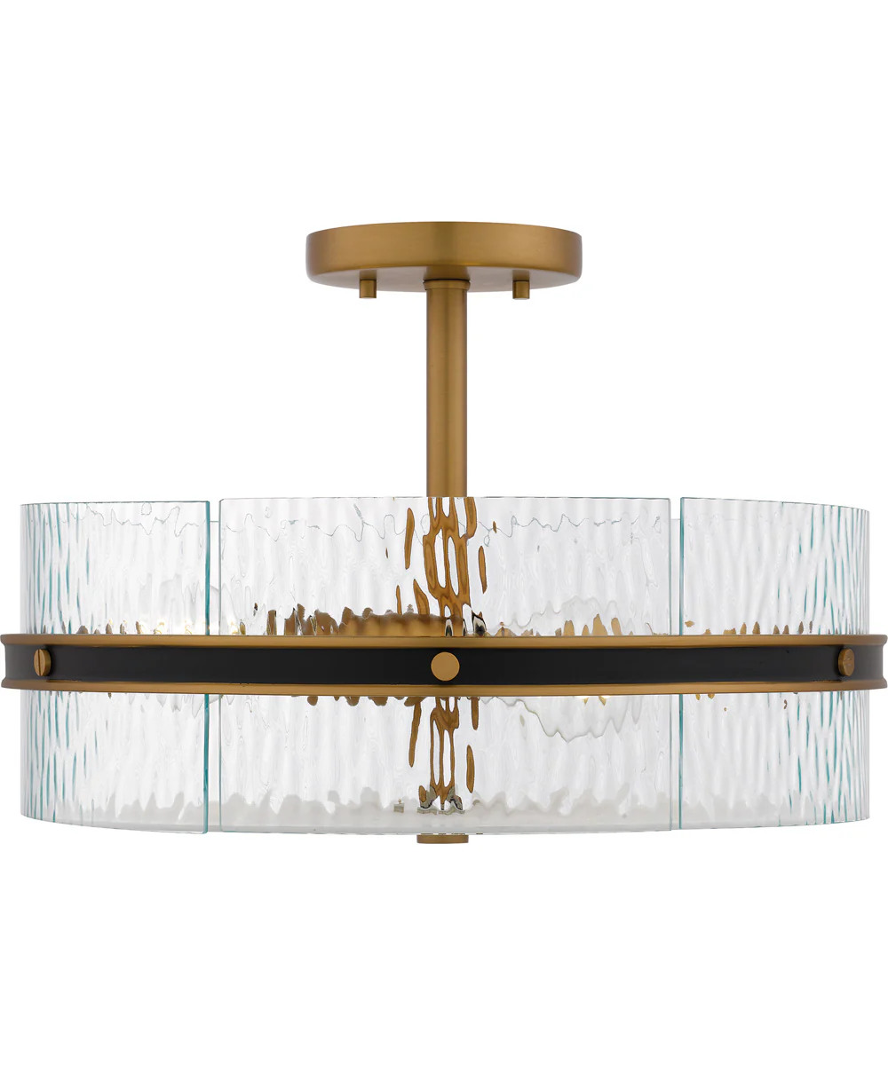 Reagan Medium 3-light Semi Flush Mount Matte Black - Image 3