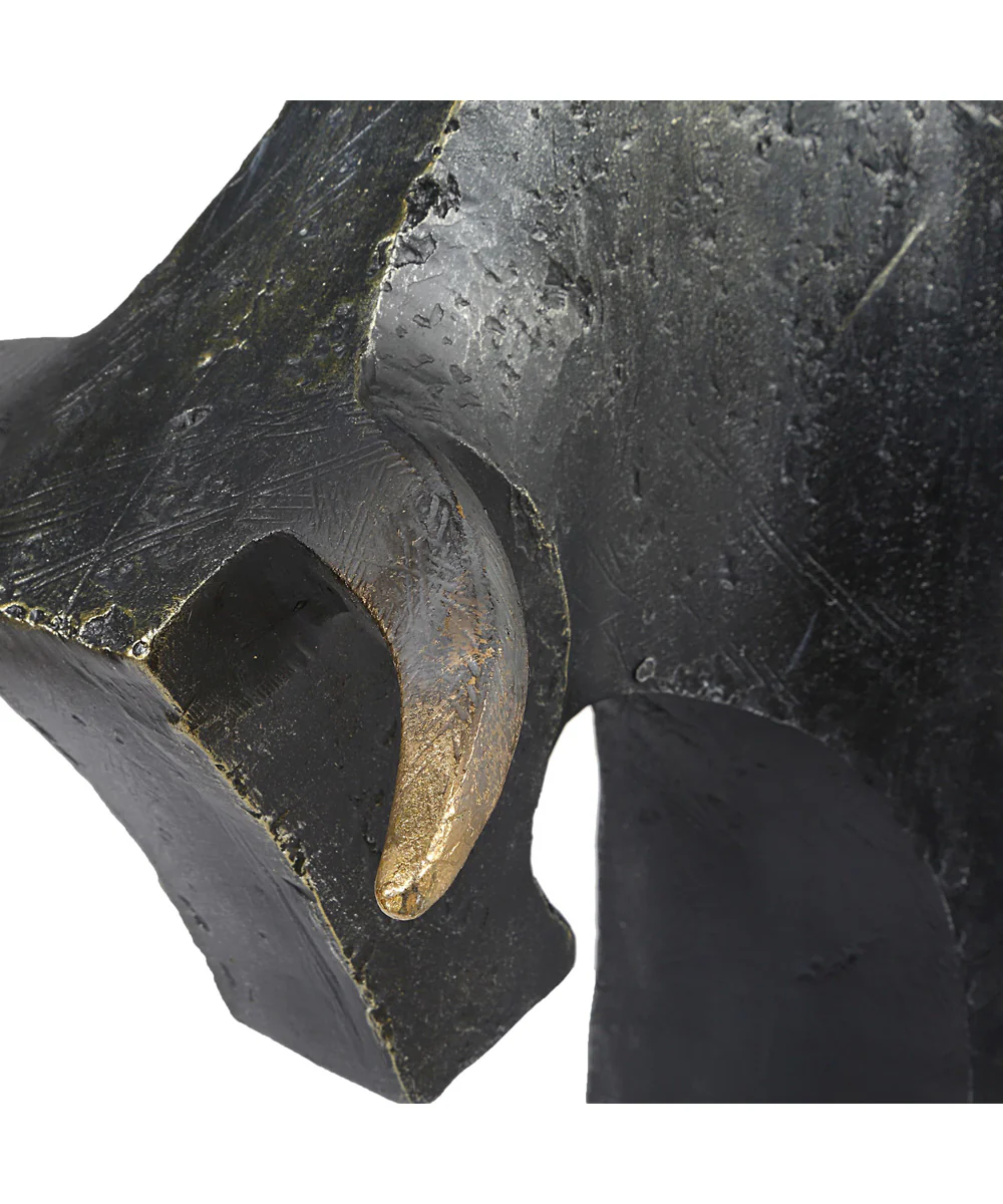 Regal Bull Bronze Sculptures Set of 2 - Image 6