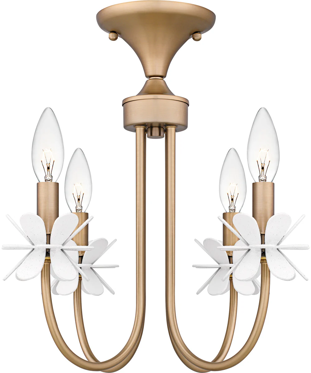 Remy Large 4-light Semi Flush Mount Bronze Gold - Image 3