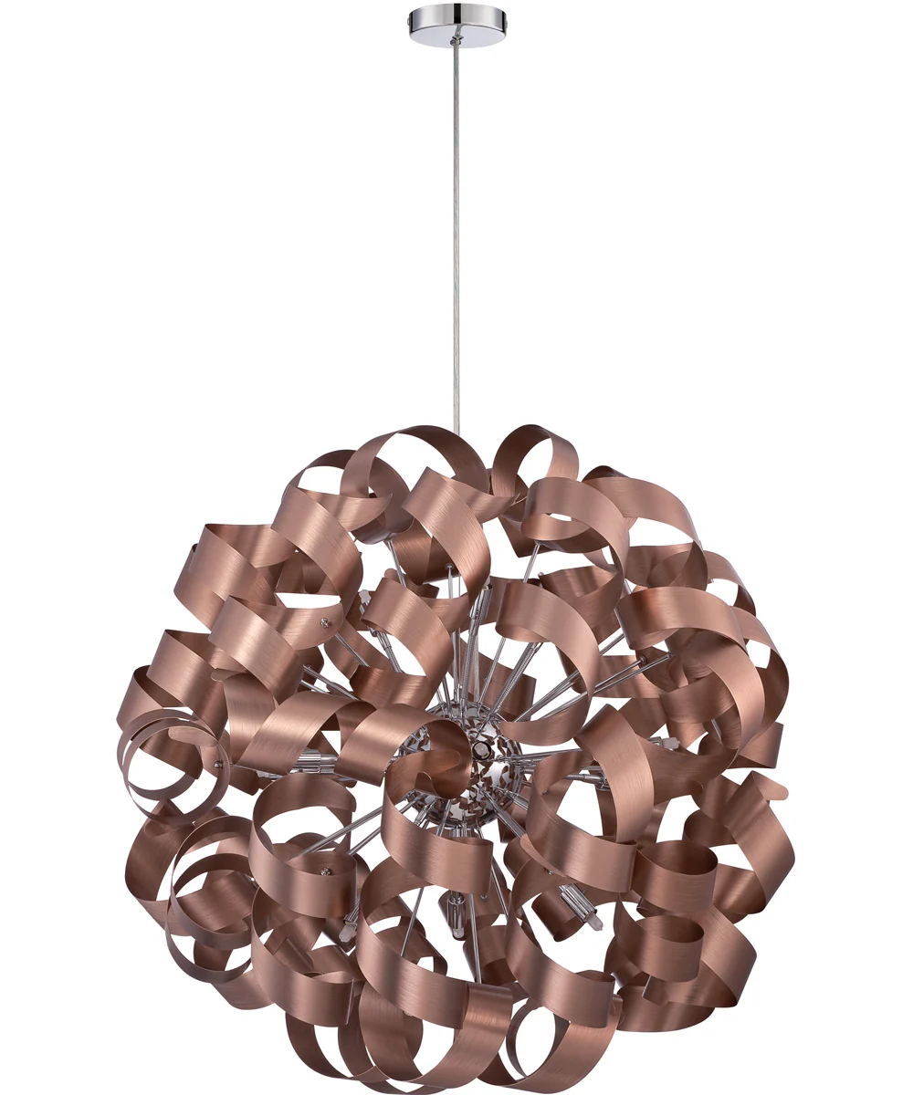 Ribbons 12-light Pendant Satin Copper - Image 3