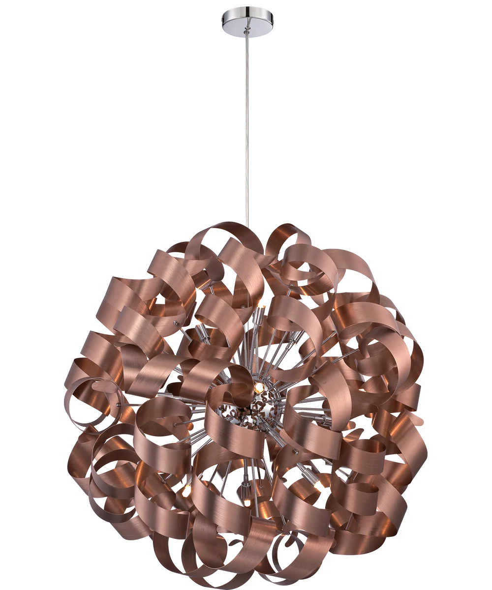 Ribbons 12-light Pendant Satin Copper - Image 4