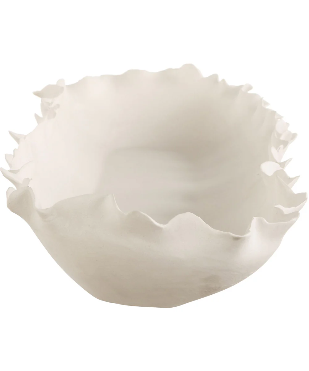 Ripple Crest White Bowl - Image 6