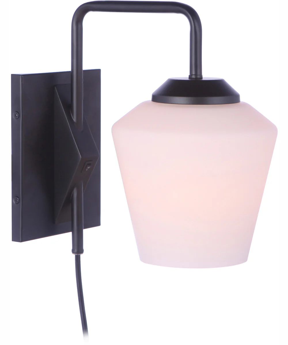 Rive 1-Light Plug In Wall Sconce Flat Black, 7"W - Image 2