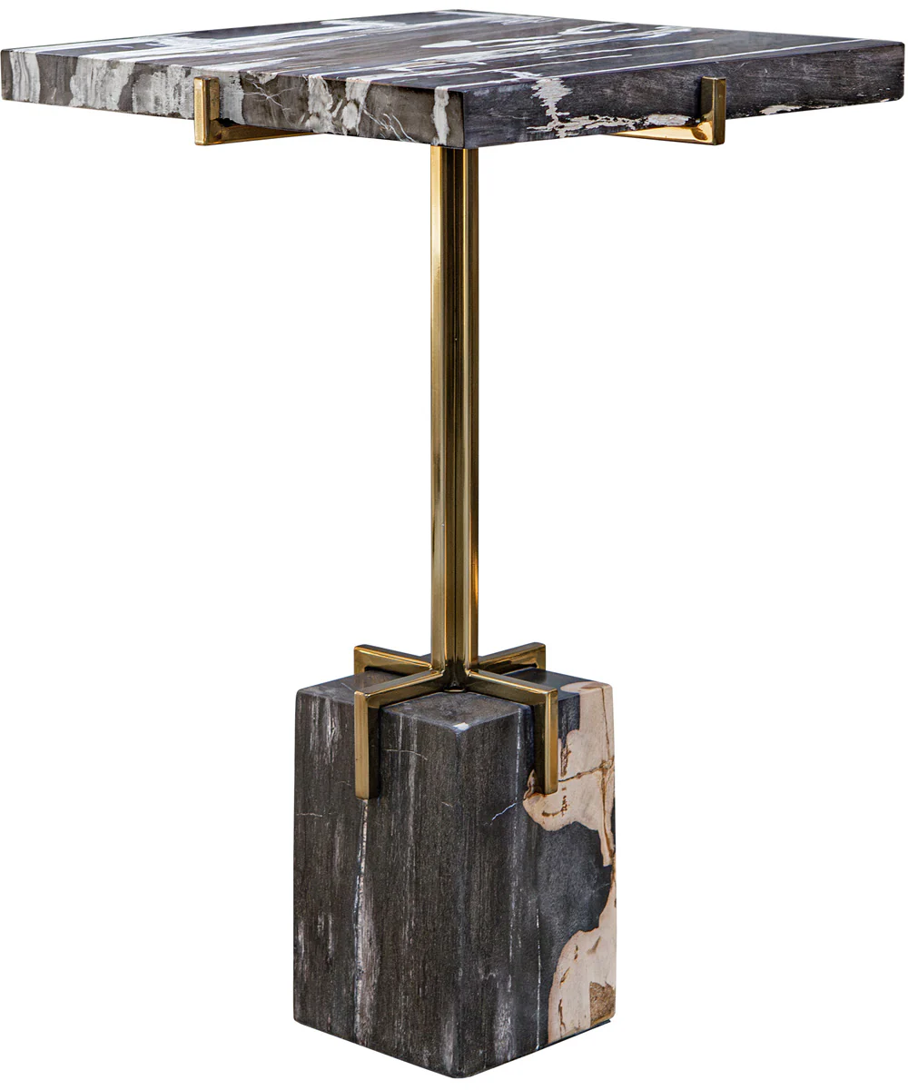 Rowman Petrified Wood Accent Table - Image 3