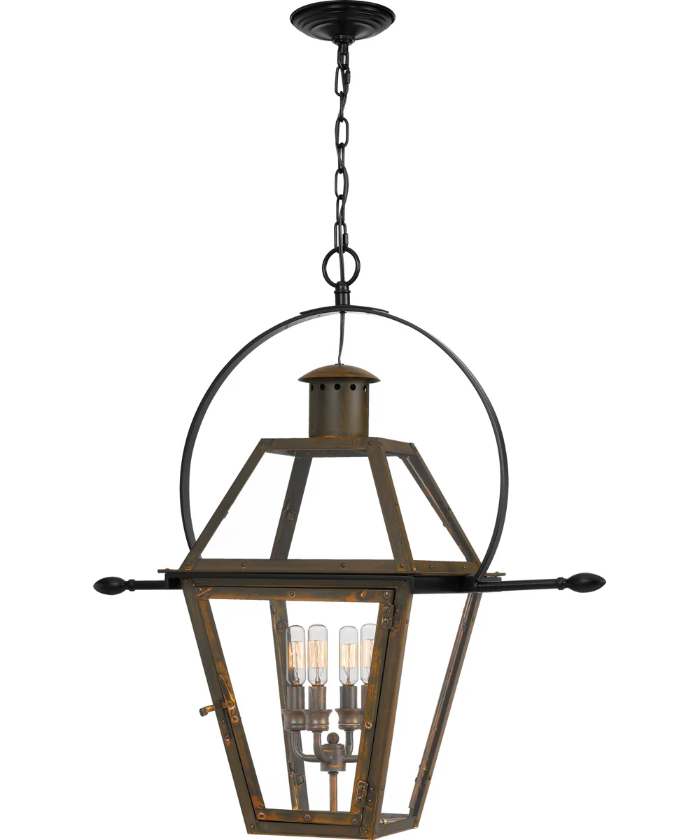 Rue De Royal Extra Large 4-light Outdoor Pendant Light Industrial Bronze - Image 2