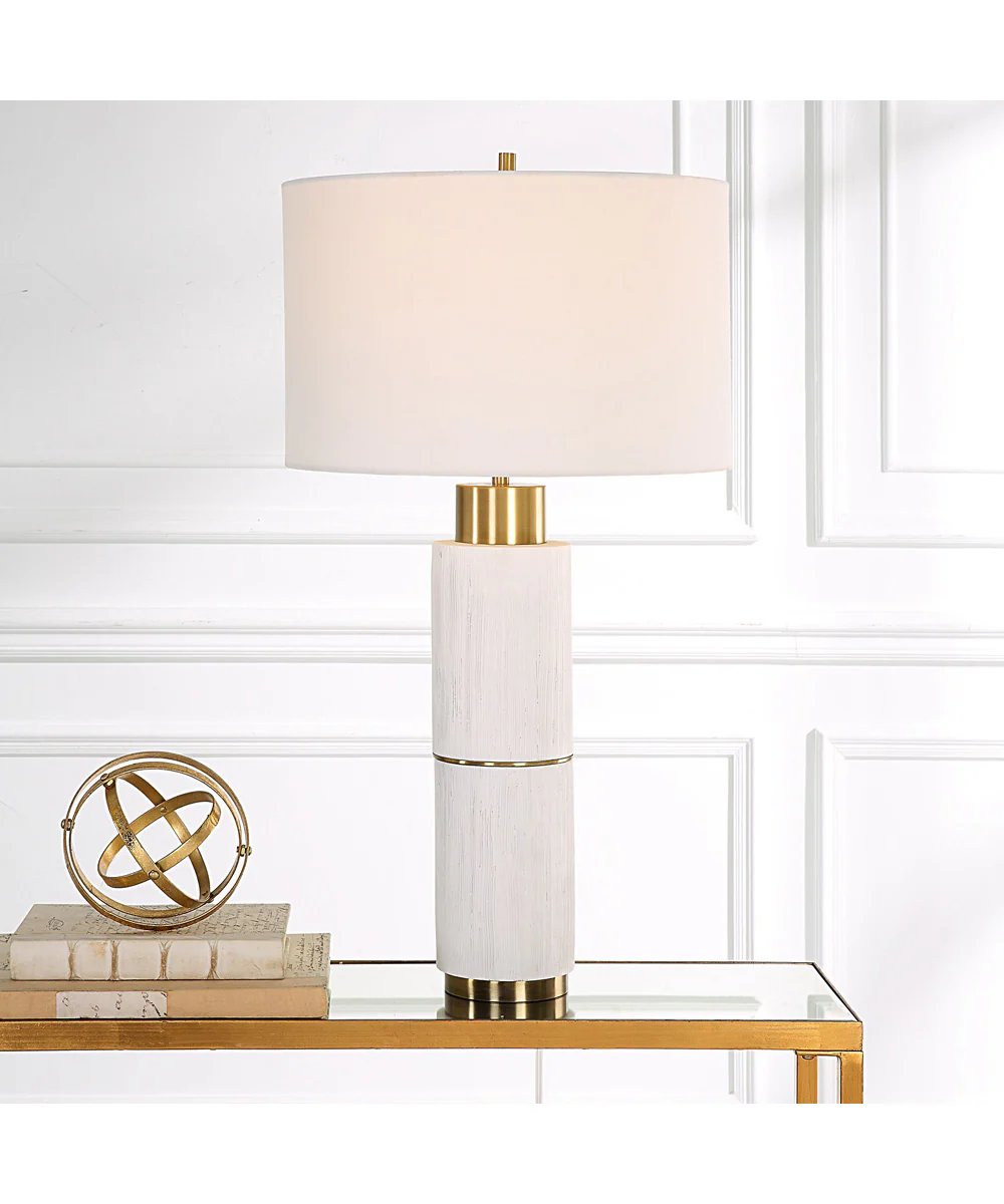 Ruse Whitewashed Table Lamp - Image 2