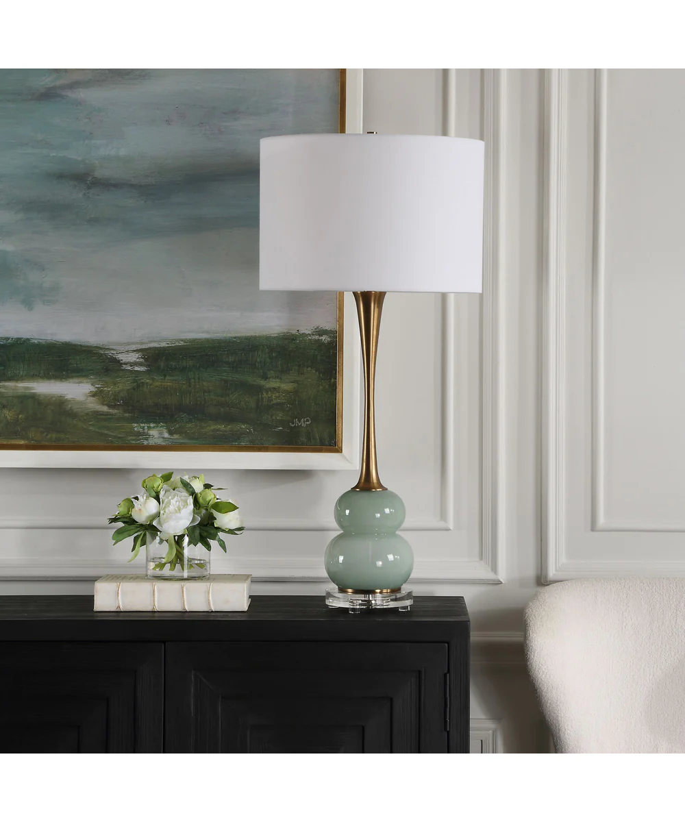 Sanctuary Green Gray Table Lamp - Image 3