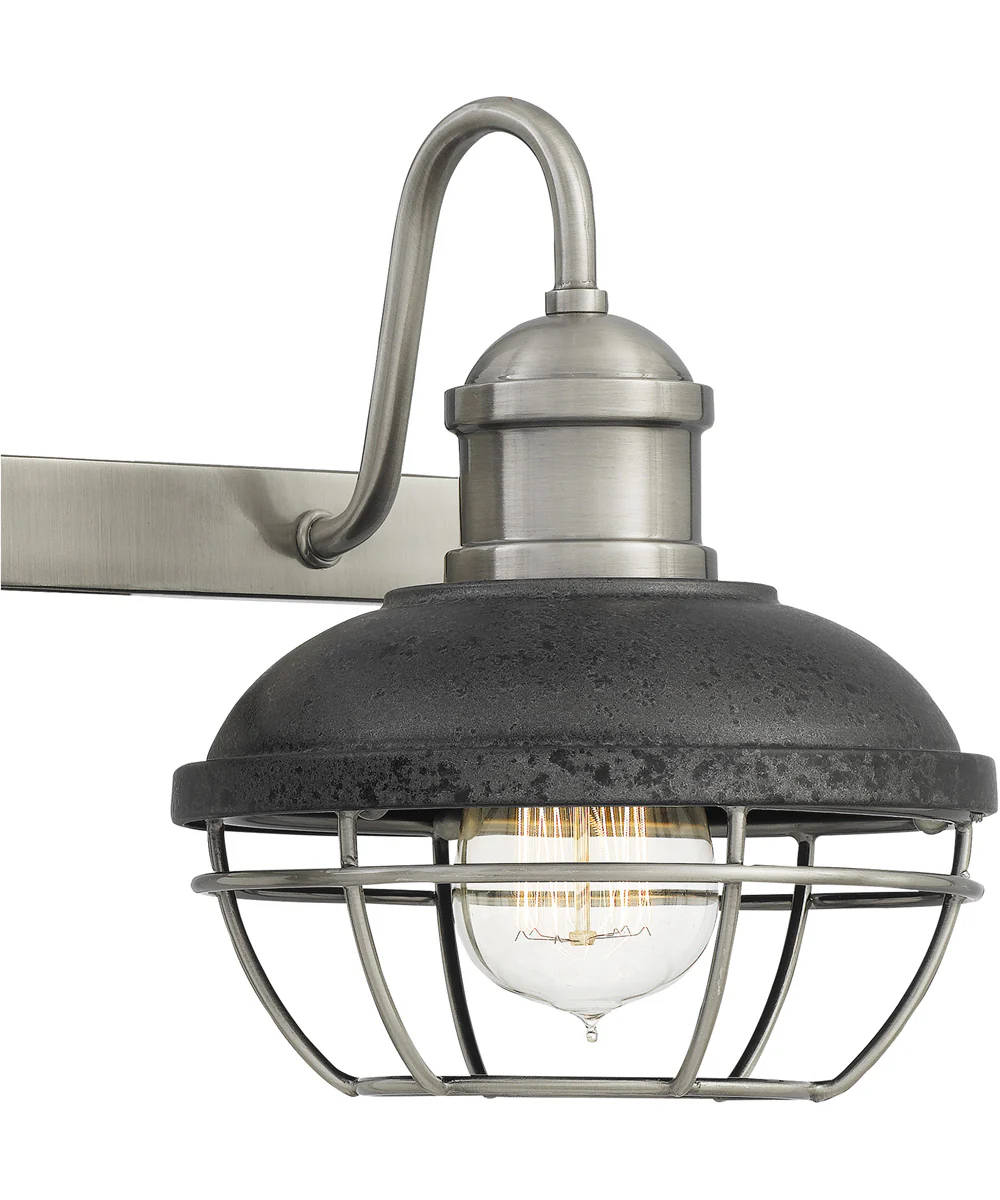Sandpiper Extra Large 4-light Bath Light Antique Polished Nickel - Image 6