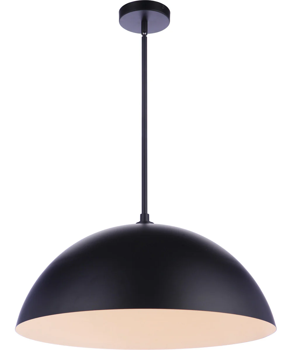 Sculptural Statement Pendants 1-Light Lighting Flat Black - Image 2