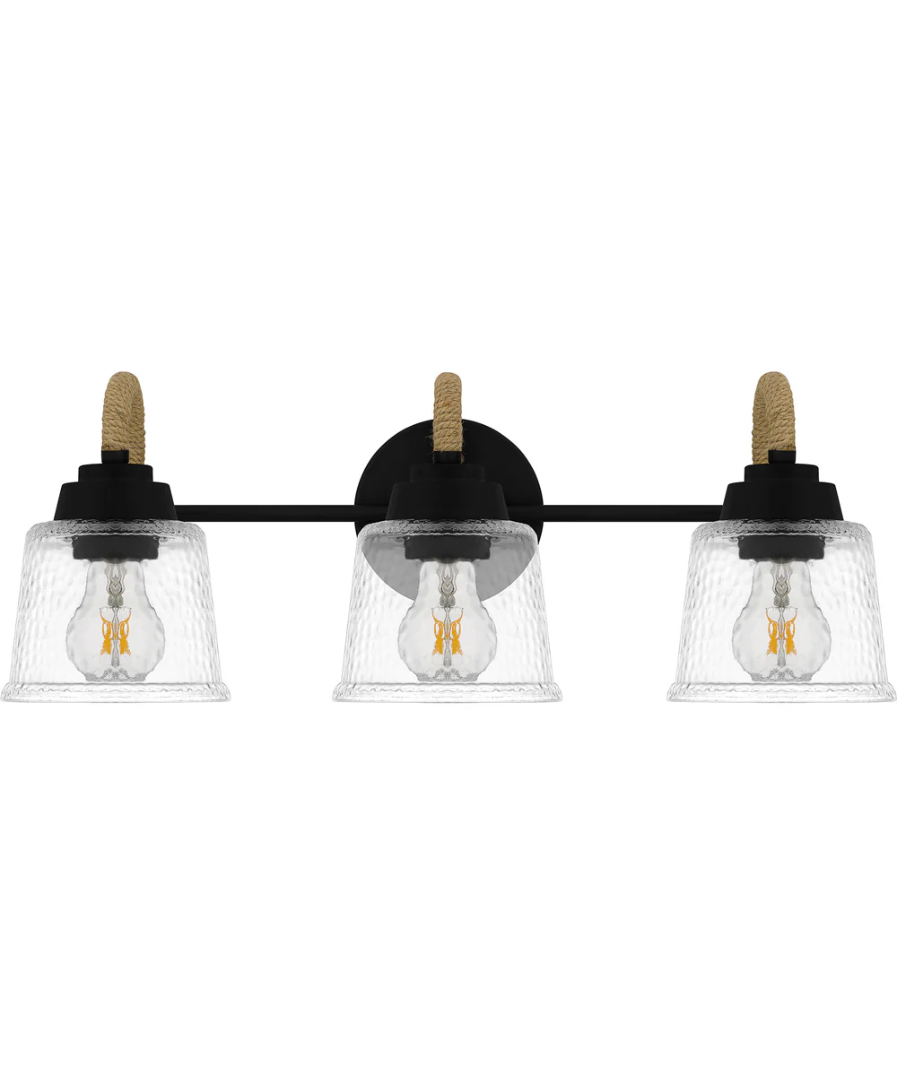 Seabreeze Large 3-light Bath Light Matte Black - Image 2