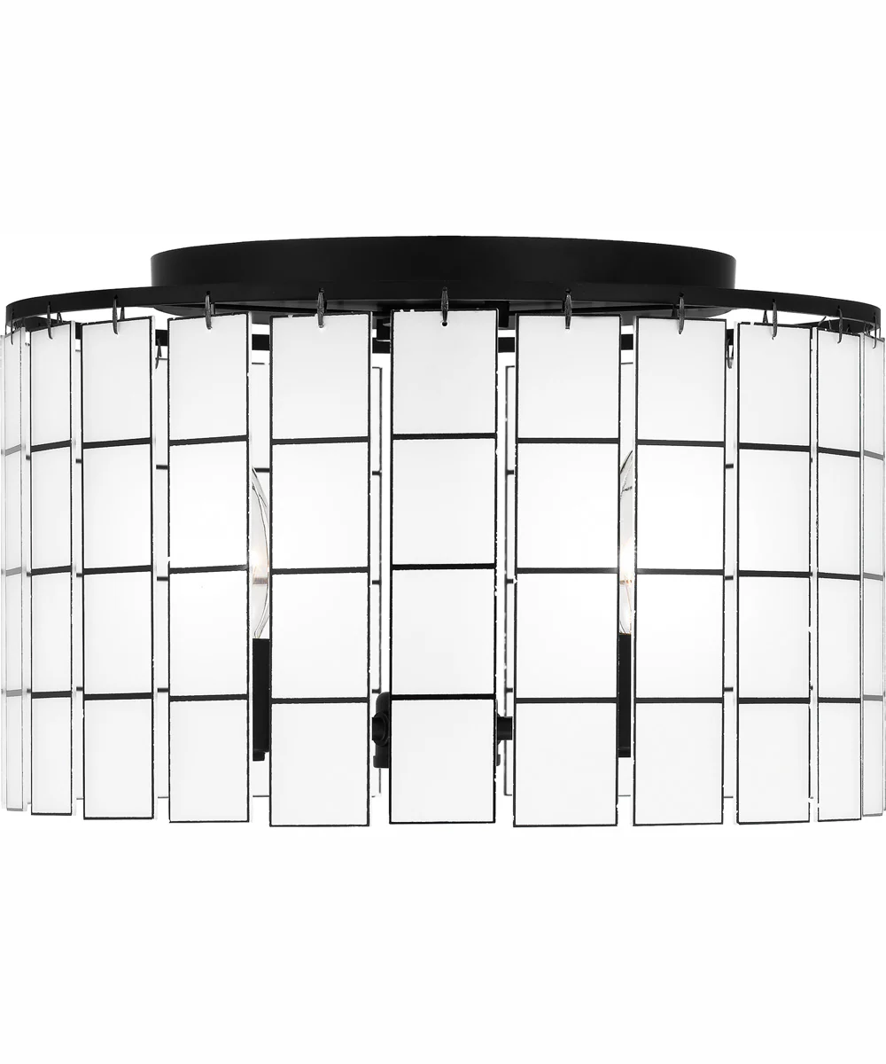 Seigler Medium 3-light Semi Flush Mount Matte Black - Image 4