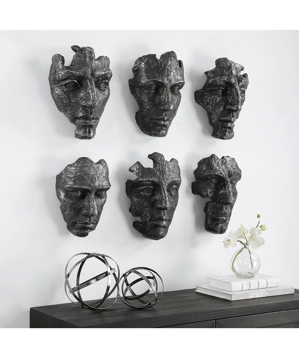 Self-Portrait Metallic Wall Decor, Set of 6 - Image 3