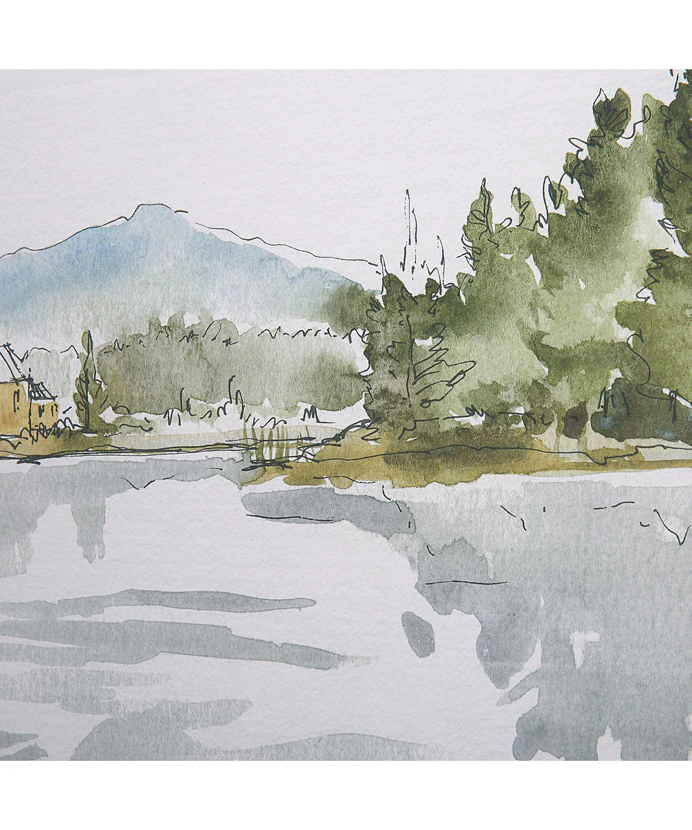 Serene Lake Framed Prints, Set of 2 - Image 4