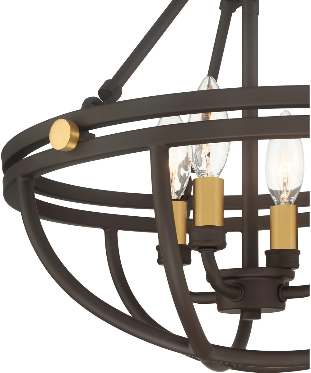 Sergeant 4-light Semi Flush Mount Western Bronze - Image 6