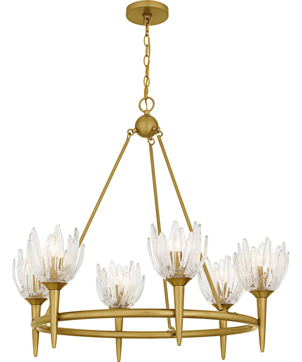 Shea 6-light Chandelier Brushed Gold - Image 3